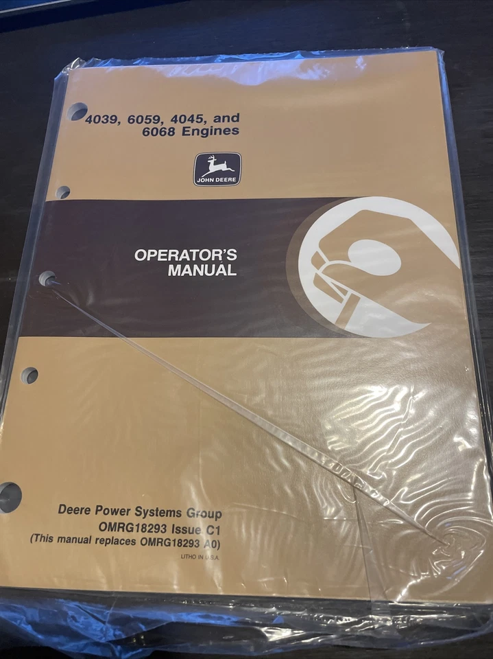 John Deere Series 300 / 3029 4039 4045 6059 and 6068 OEM Diesel Engine Operat