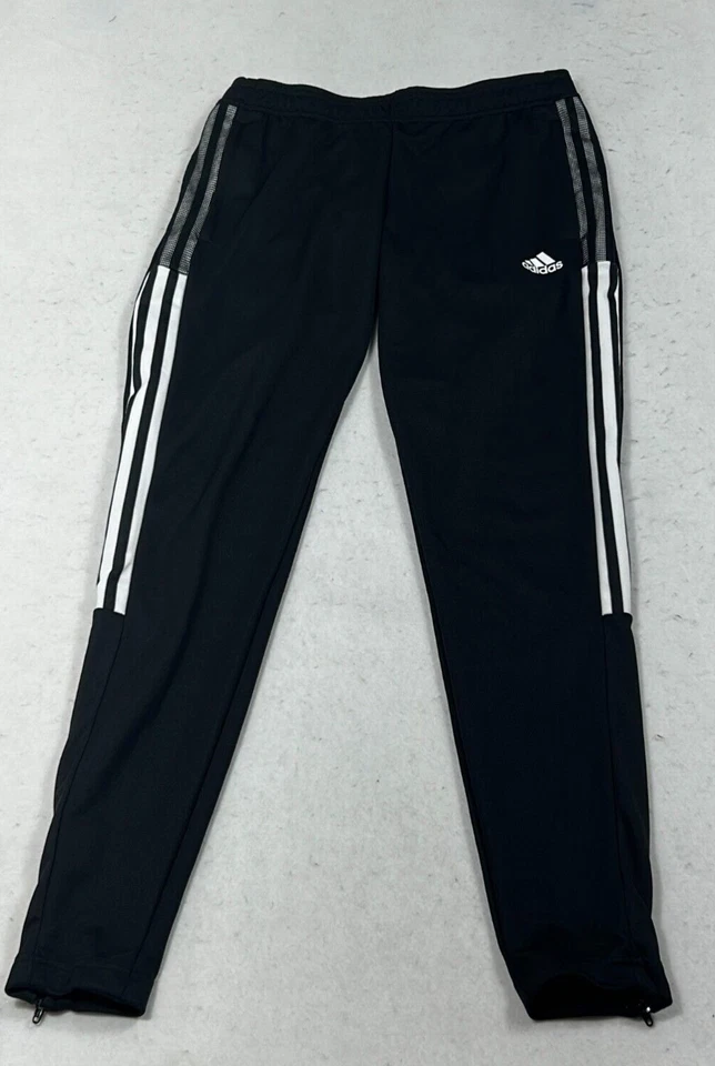 Adidas Tiro 21 GM7310 Women's 3 Stripe Track Pants - Black / White Sz Small