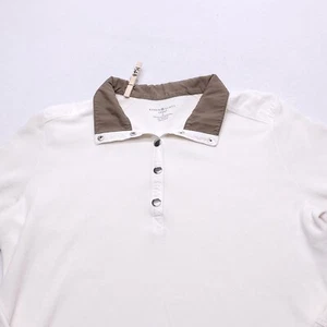 Karen Scott Long Sleeve Casual Pullover Sweatshirt Womens Size L White Brown - Picture 1 of 8