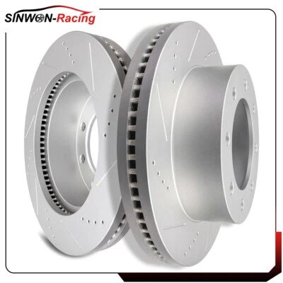 Discos de freio dianteiro rotores 4WD6.2L 6.7L Ford F-350 Super Duty 2005-2012 - Imagem 1 de 4