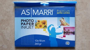 Carta fotografica cm 13x18 extra-lucida 265 g AS/MARRI - 20 fogli. - Zdjęcie 1 z 2