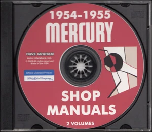 1954 1955 Mercury Shop Manual Set on CD Custom Monterey Montclair Repair Service - Picture 1 of 1