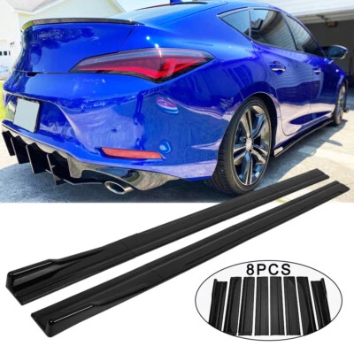 Saias laterais 86,6 pol. extensão divisor balancim painéis lábios para Acura Legend 1986-95 - Imagem 1 de 4