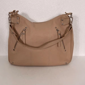 LongChamp Cream Pebbled Leather Large Shoulder Purse - Picture 1 of 15