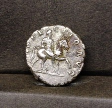 Roman Empire Septimius Severus Silver Denarius PROFECTIO AVG Severus On Horse