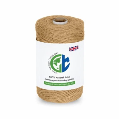 10m-1000M Metre Natural Brown Shabby Rustic Twine String Shank Craft Jute  - Image 1 of 4