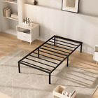 MISAGI Twin-XL 14inch Metal Bed Frame No Box Spring Needed, Heavy Duty Metal for