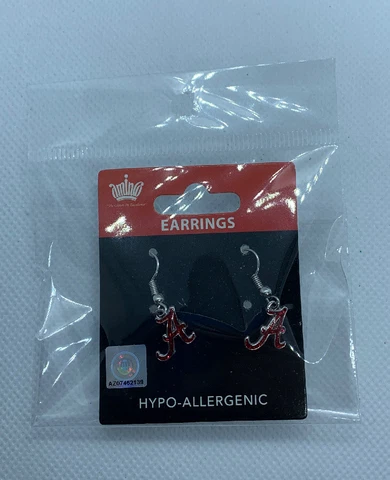 Alabama University Dangle Hook Earrings NWT Cover