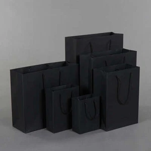 Bolsa de regalo de negocios vertical negra - Imagen 1 de 11