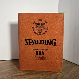 Chicago Bulls Spalding Basketball Binder Folder Portfolio 1991 1992 1993 Jordan - Picture 1 of 4