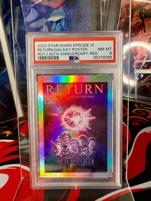 2023 Topps Star Wars Galaxy Return Of The Jedi Poster ROTJ-4 Red /25 PSA graded - Image 1 of 3