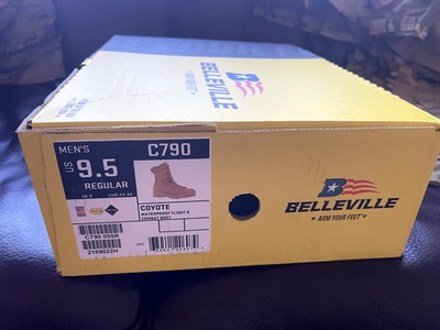 Belleville Waterproof  Goretex Steel Toe Flight & Combat Boot C790 9.5 R Coyote  - Image 1 of 2