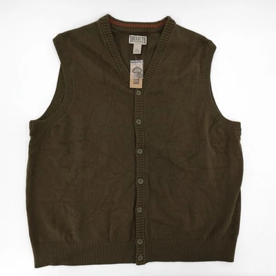 New Duluth Trading Co Sweater Vest Mens 2XL Knit Strongarm Button Front - Image 1 of 4