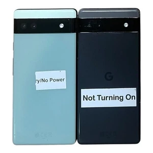 2x Google Pixel 6a G1A2G - Not Turning On / Cracked - For Parts Only - Photo 1 sur 2