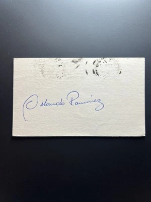 Orlando Ramirez Signed Goverment Postcard GPC California Angels - Image 1 of 2