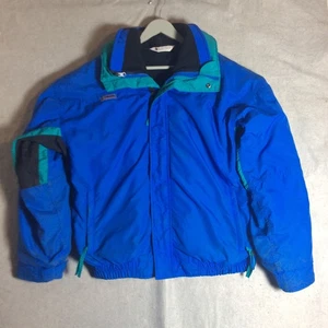 VTG 90s Columbia Jacket Bugaboo Men's Large Blue Black USA  3 in 1 Ski Snow Coat - Picture 1 of 20
