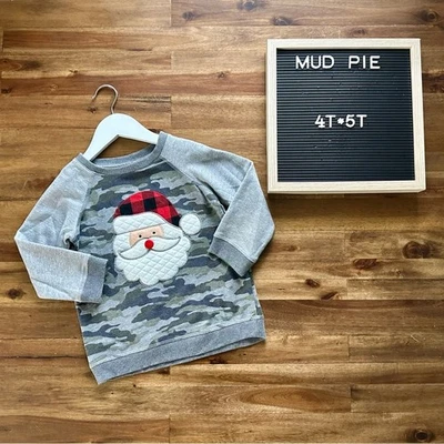 Camiseta Raglán Manga Larga Tejido Waffle Navidad Papá Noel Gris Pie Gris Verde Camuflaje 4/5T Foto 1 de 4