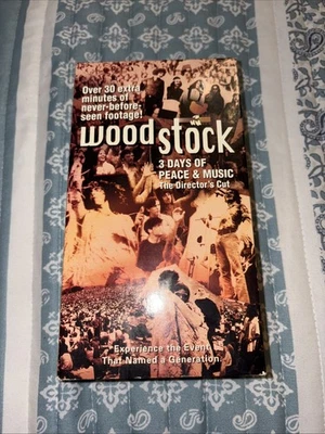 Woodstock- 3 Days Of Peace And Music - Director's Cut [2-VHS tape set] Sealed - Image 1 of 4