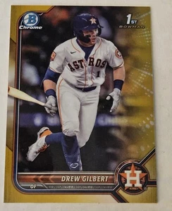 2022 Bowman Draft - Chrome Drew Gilbert #BDC-152 True Gold Refractor /50 (RC) - Picture 1 of 3