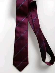 Vintage GUCCI ITALY Necktie ties Silk Maroon Stripe - Picture 1 of 3