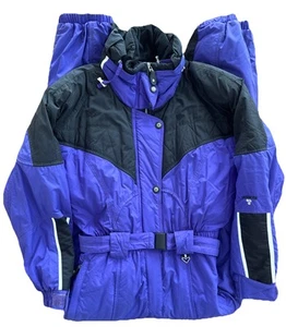 De Colección Años 90 Obermeyer Moto de Nieve Nieve Esquí Invierno Cálido Traje Con Capucha Para Mujer 12 Púrpura - Imagen 1 de 7