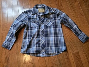 Wrangler Retro Western Boys  Pearl Snap Shirt  Plaid Long Sleeve * Small- 5/6* - Picture 1 of 8