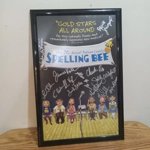 25TH ANNUAL SPELLING BEE 12 Cast Signed Broadway Poster [2005-2006]  Rare! - Picture 1 of 8