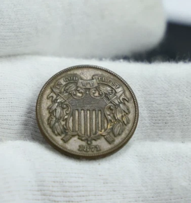 1871 US 2 Cnet Piece Better Date Nice AU - Image 1 of 2