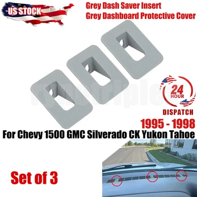 Inserto de ahorro de tablero gris para Chevy 1500 GMC Silverado CK Yukon Tahoe 1995-1998 3X Foto 1 de 4