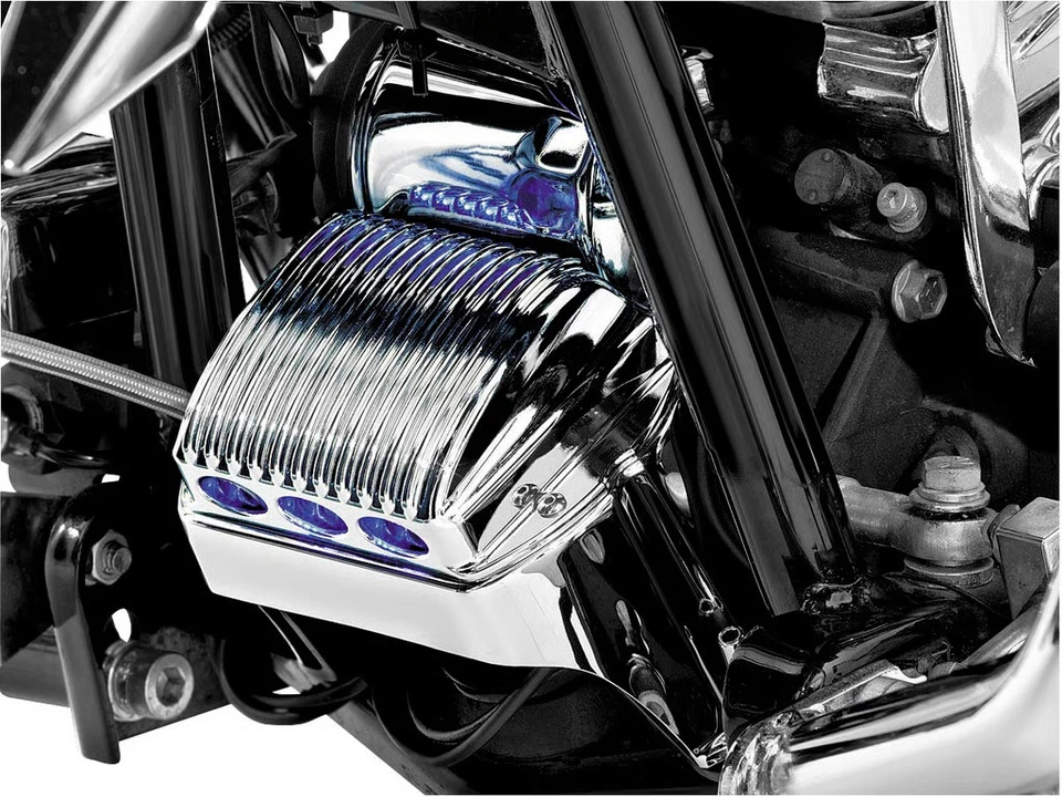 Kuryakyn Chrome Front Voltage Regulator Cover Accent Harley Bagger 1547 - Image 1 of 4