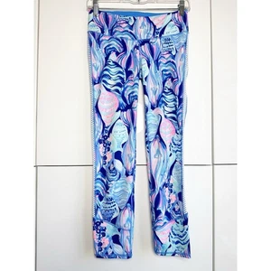 Leggings Lilly Pulitzer Luxletic Rosa Azul Talla Pequeña - Imagen 1 de 9