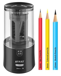 AFMAT Electric Pencil Sharpener, Pencil Sharpener for Colored Pencils, Auto S... - Picture 1 of 4