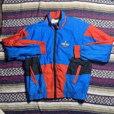 Cortavientos Head Full Zip L años 90 rojo y azul vintage Foto 1 de 4