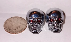 Skull License Plate Bolts for Chopper, Glide, Etc. New Never Used - Picture 1 of 5