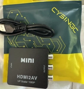 HDMI2AV Mini Converter HDMI To AV Adapter HDMI To RCA 1080P HD Video Audio Box - Picture 1 of 1