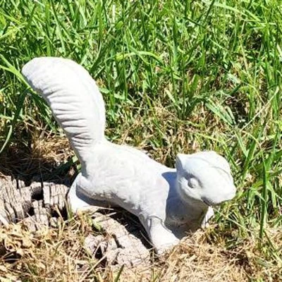 Estatua de hormigón ardilla 7,75", decoración de patio de jardín de cemento Foto 1 de 3