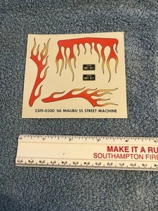 Vintage 1977 Monogram 1/24 scale '66 Malibu SS Street Machine Model Decal Set (a - Picture 1 of 3