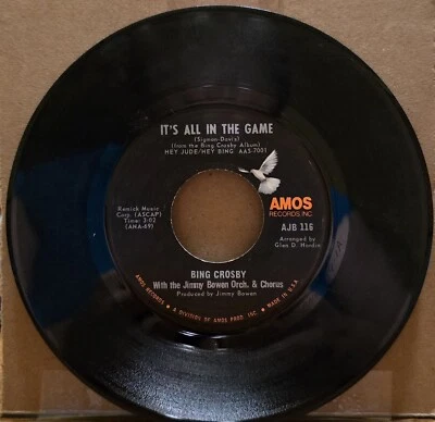 Bing Crosby - It's All in the Game/More And More - AMOS Records - Image 1 of 2