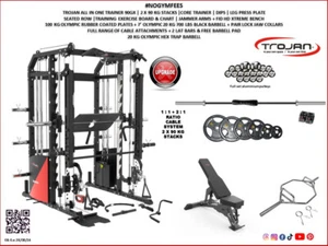 All in One Trainer 90XPRO Smith Functional Trainer 1:1 & 2:1 Cable Ratio + Le... - Picture 1 of 10