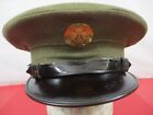 post-WWII US Army Enlisted Visor Service Cap or Hat w/Leather Brim - Size 7 1/4