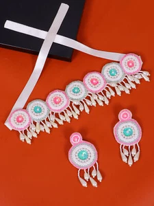 Beach Jewelry Set Multicolor Boho Beaded Handmade Necklace With Earrings - Picture 1 of 4