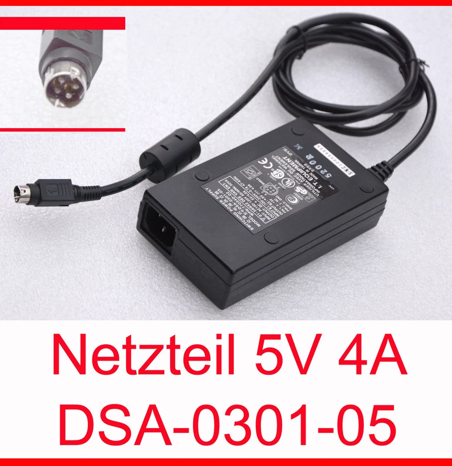 5V 4A NETZTEIL 4-PIN STECKER DSA-0301-05 WPN 770340-02 SP310026-001 WYSE N23 - Bild 1 von 1