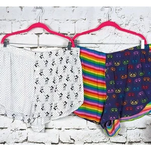 DISNEY Lot of 2 Sleep Shorts Mickey Mouse & Stitch Summer Comfort Size 2X - Picture 1 of 7