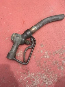Vintage/Antique Powell 1696 Brass Gas Pump Nozzle Gas & Oil USA Handle 2 Speed - Picture 1 of 11