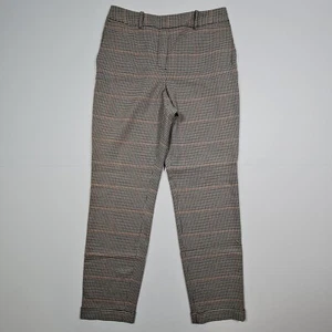 Principles Womens Chino Trousers Brown 10 UK Puppytooth Tapered Ankle Pants - Picture 1 of 8