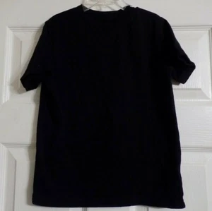 Boy's Cat & Jack Short Sleeve Shirt Size 6-7 Pullover Tee Solid Black - Picture 1 of 3