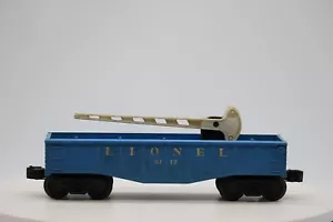 LIONEL 6112 GONDOLA Blue CAR VINTAGE POST WAR TRAIN W/ Crossing gate Load - Picture 1 of 7