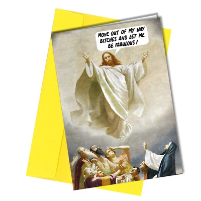 CLOSE TO THE BONE #1182 RUDE CHRISTMAS CARD FUNNY Jesus let me be Fabulous Friend Cheeky Greeting