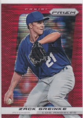 Tarjeta de béisbol ZACK GREINKE Kansas City Royals RARA RED PRIZMS HOUSTON ASTROS Foto 1 de 2