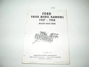 Libro catálogo de piezas maestras Ford Disc Harrows 1947 - 1958 PA-5351-D 1965 - Imagen 1 de 7